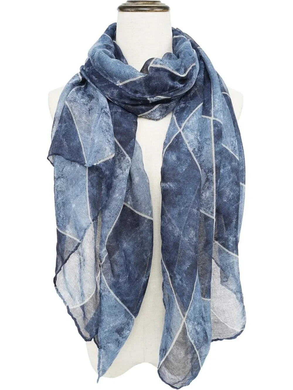 Lightweight Floral & Solid Color Shawl Scarf for Women - Spring/Summer Fashion